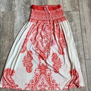 Size OS Fun Coral and Cream Floral Summer Coverup